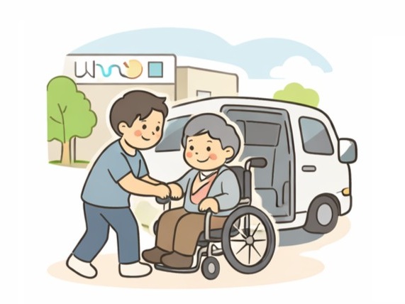 福祉タクシーで銀行・役所へ